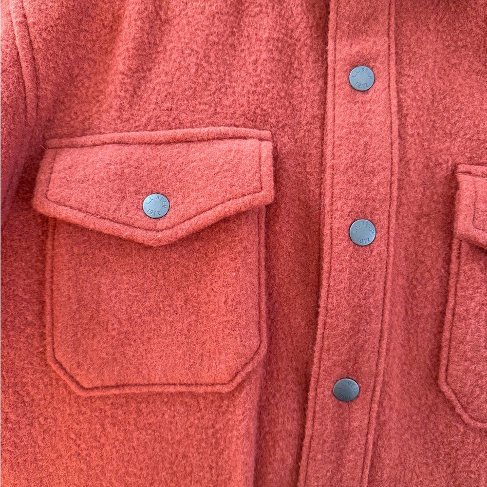Todd Snyder Burnt Orange Wool Shirt Jacket - Picture 3 of 5
